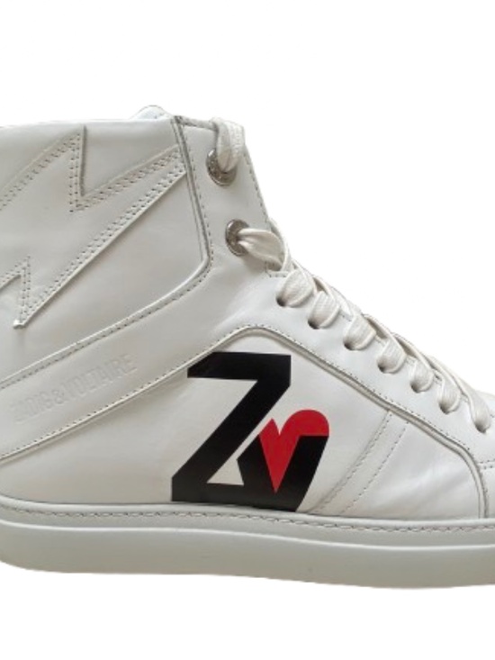 Zadig & Voltaire ZV1747 High Flash White Leather High-Top Sneakers main image 4